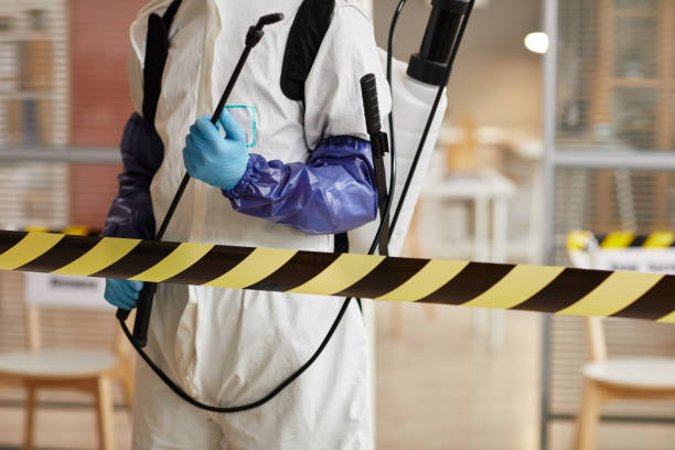 Professional Biohazard Cleanup technician working in Hanson, MA